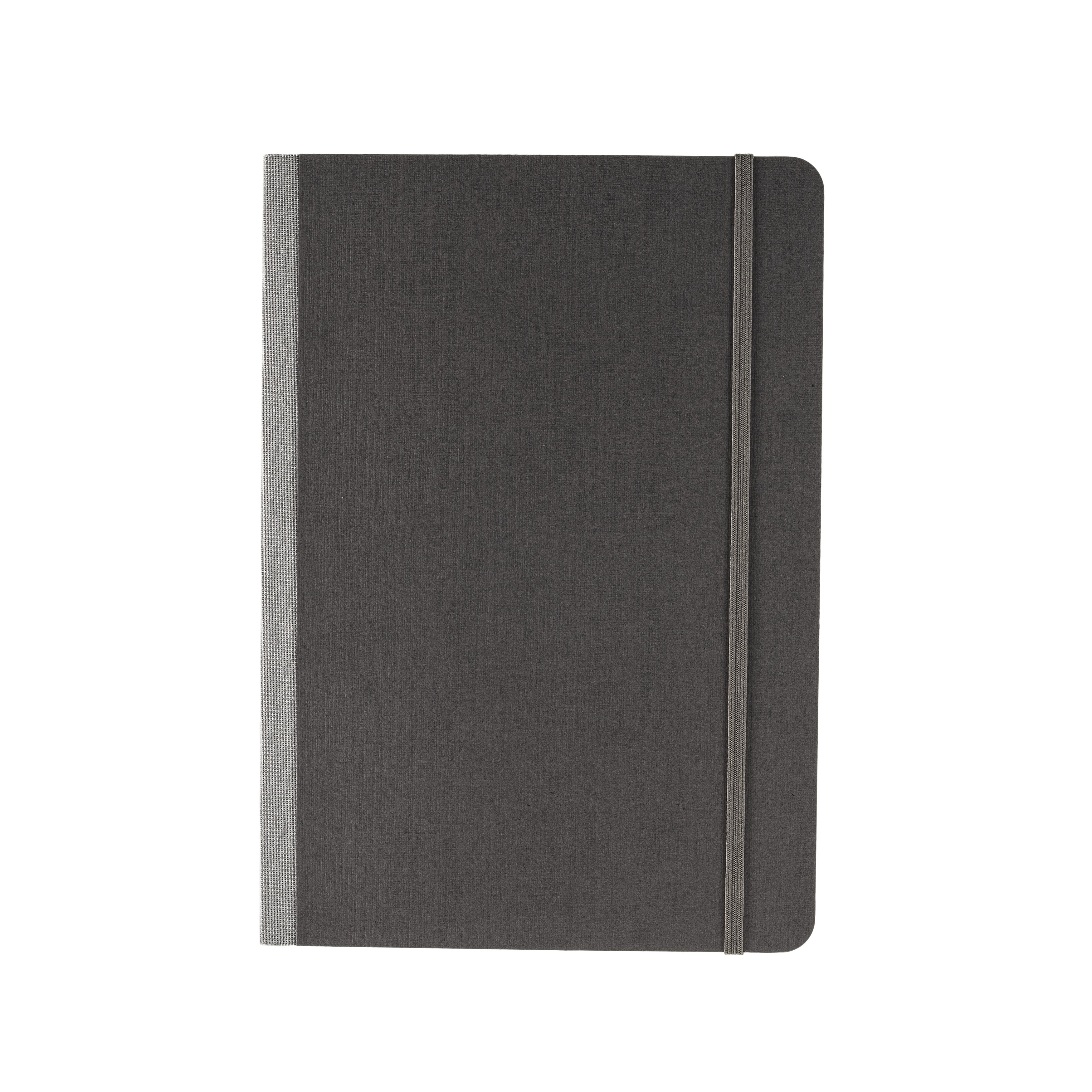 Fabriano Ecoqua Plus Fabric-Bound Notebook, 5.8" x 8.3", A5, Dotted, Gray