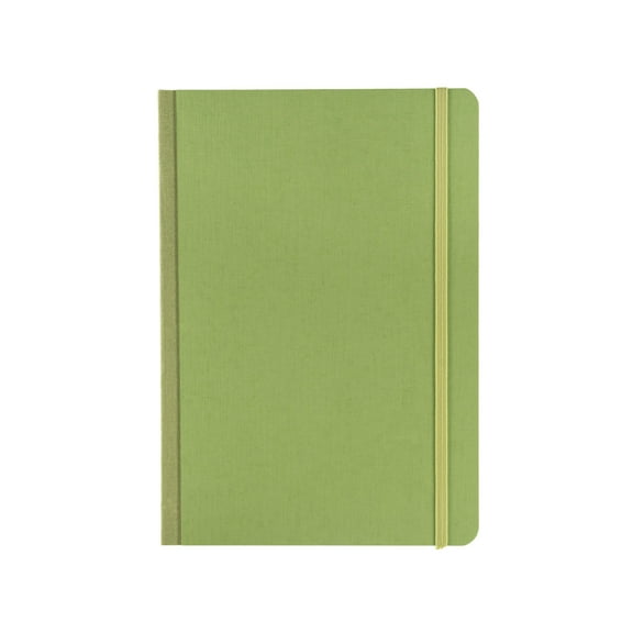 Fabriano Ecoqua Plus Fabric-Bound Notebook, 5.8" x 8.3", A5, Lined, Lime