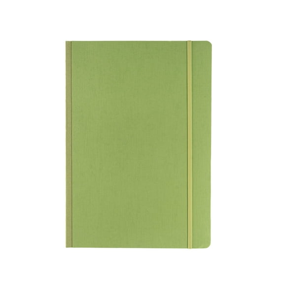 Fabriano Ecoqua Plus Fabric-Bound Notebook, 8.3" x 11.7", A4, Dotted, Lime