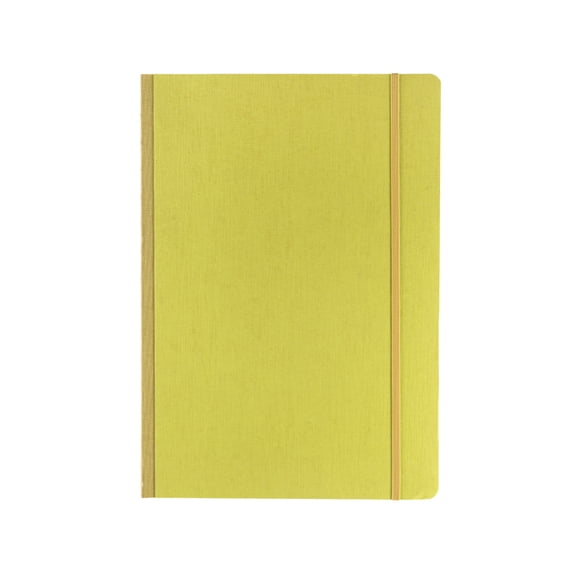 Fabriano Ecoqua Plus Fabric-Bound Notebook, 8.3" x 11.7", A4, Dotted, Yellow