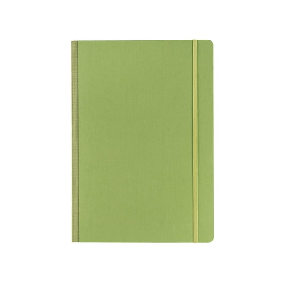 Fabriano Ecoqua Plus Fabric-Bound Notebook, 8.3" x 11.7", A4, Lined, Lime