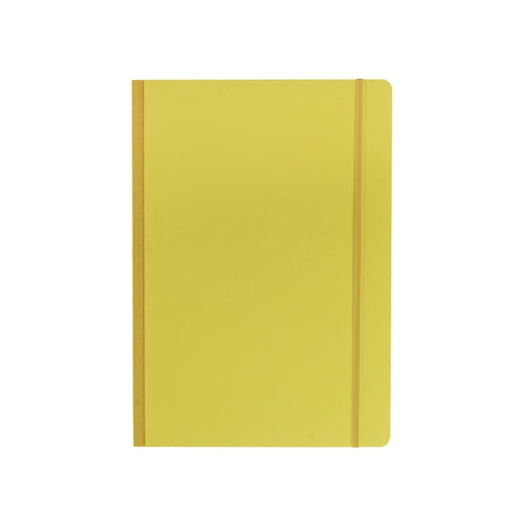 Fabriano Ecoqua Plus Fabric-Bound Notebook, 8.3" x 11.7", A4, Lined, Yellow