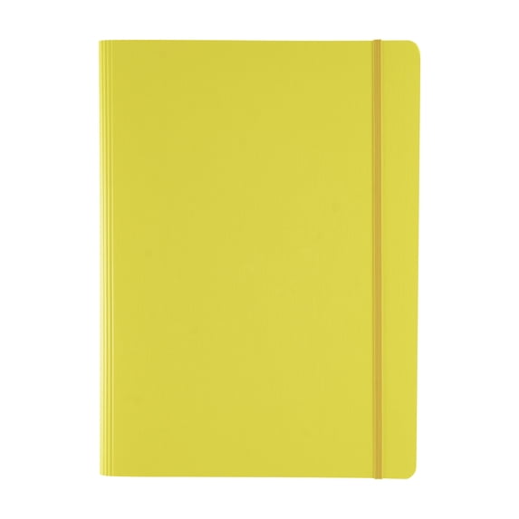 Fabriano Ecoqua Plus Hidden Spiral-Bound Notebook, 8.3" x 11.7", A4, Dotted, Yellow