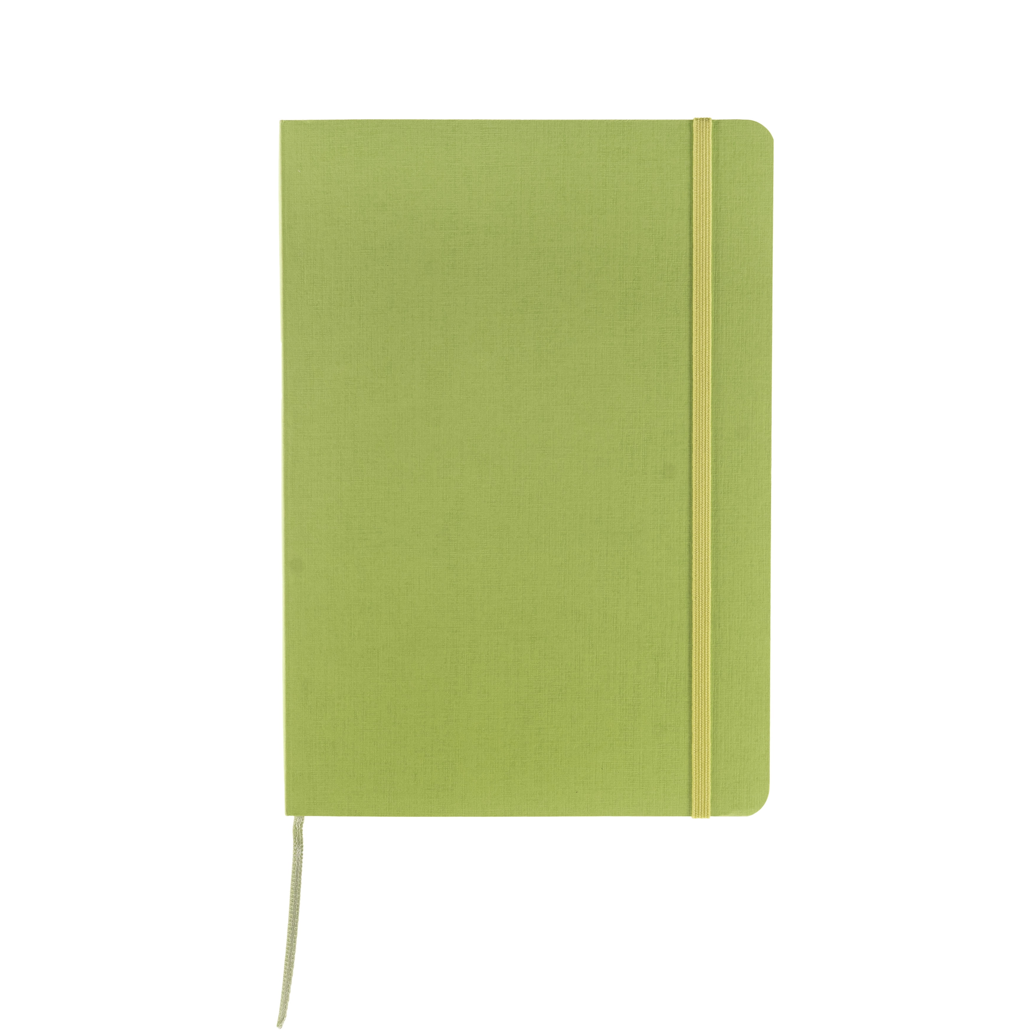 Fabriano Ecoqua Plus Stitch-Bound Notebook, 5.8" x 8.3", A5, Lined, Lime