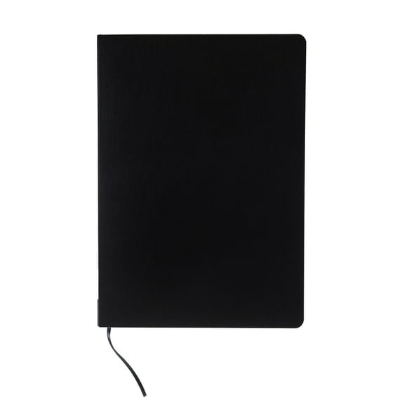 Fabriano Ecoqua Plus Stitch-Bound Notebook, 8.3" x 11.7", A4, Dotted, Black