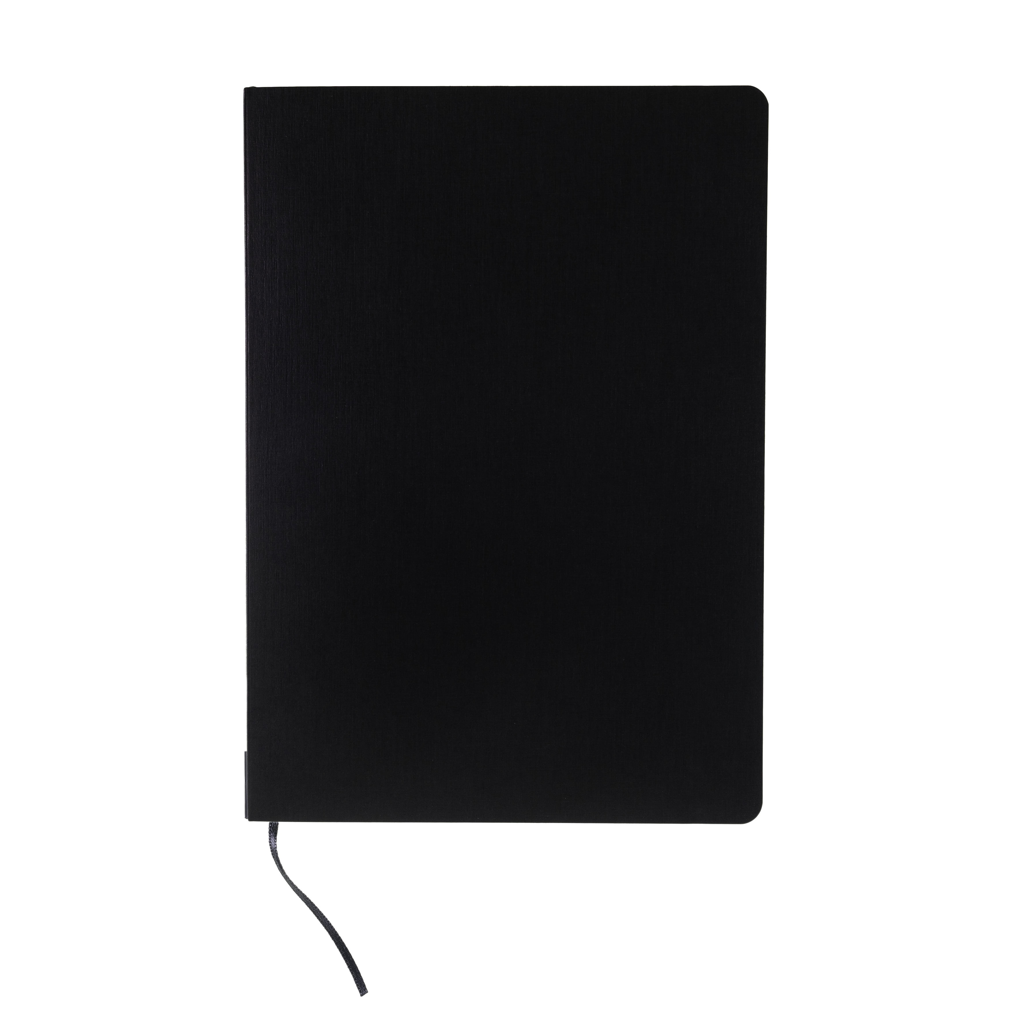 Fabriano Ecoqua Plus Stitch-Bound Notebook, 8.3" x 11.7", A4, Graph, Black