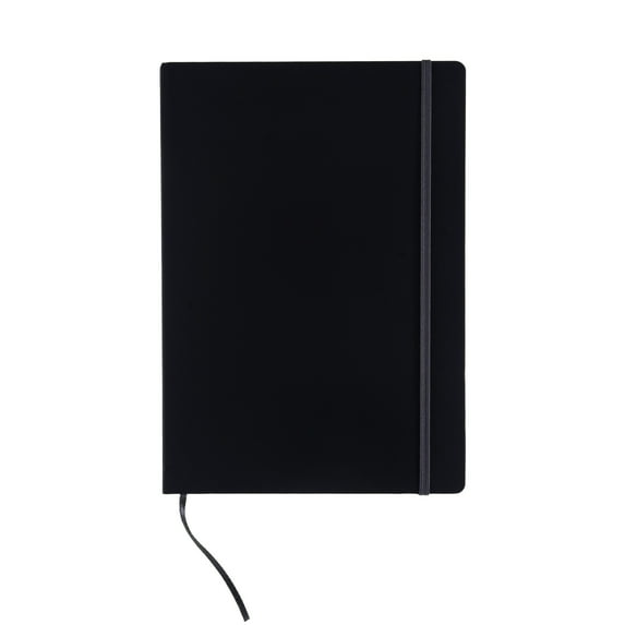 Fabriano Ispira Hard-Cover Notebook, 5.8" x 8.3", A5, Lined, Black