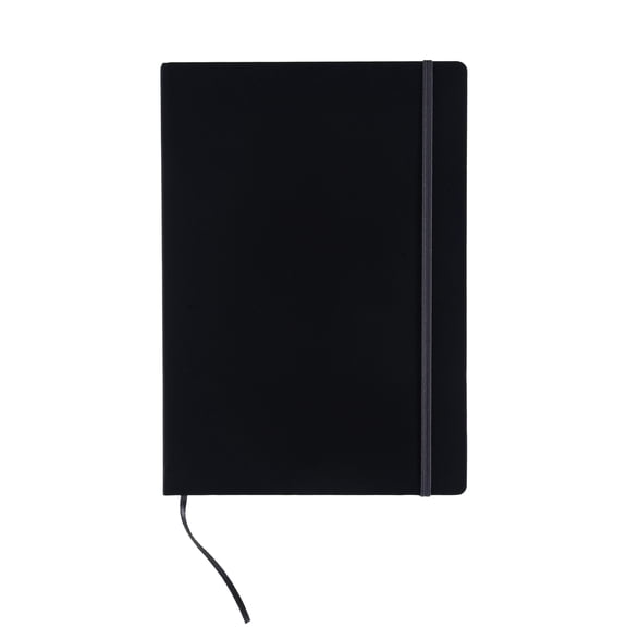 Fabriano Ispira Hard-Cover Notebook, 5.8" x 8.3", A5, Lined, Black