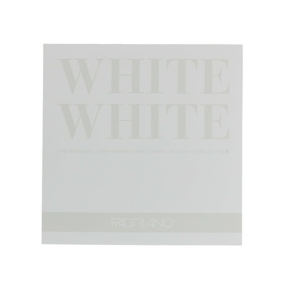 Fabriano WHITE WHITE Pad, 8" x 8"
