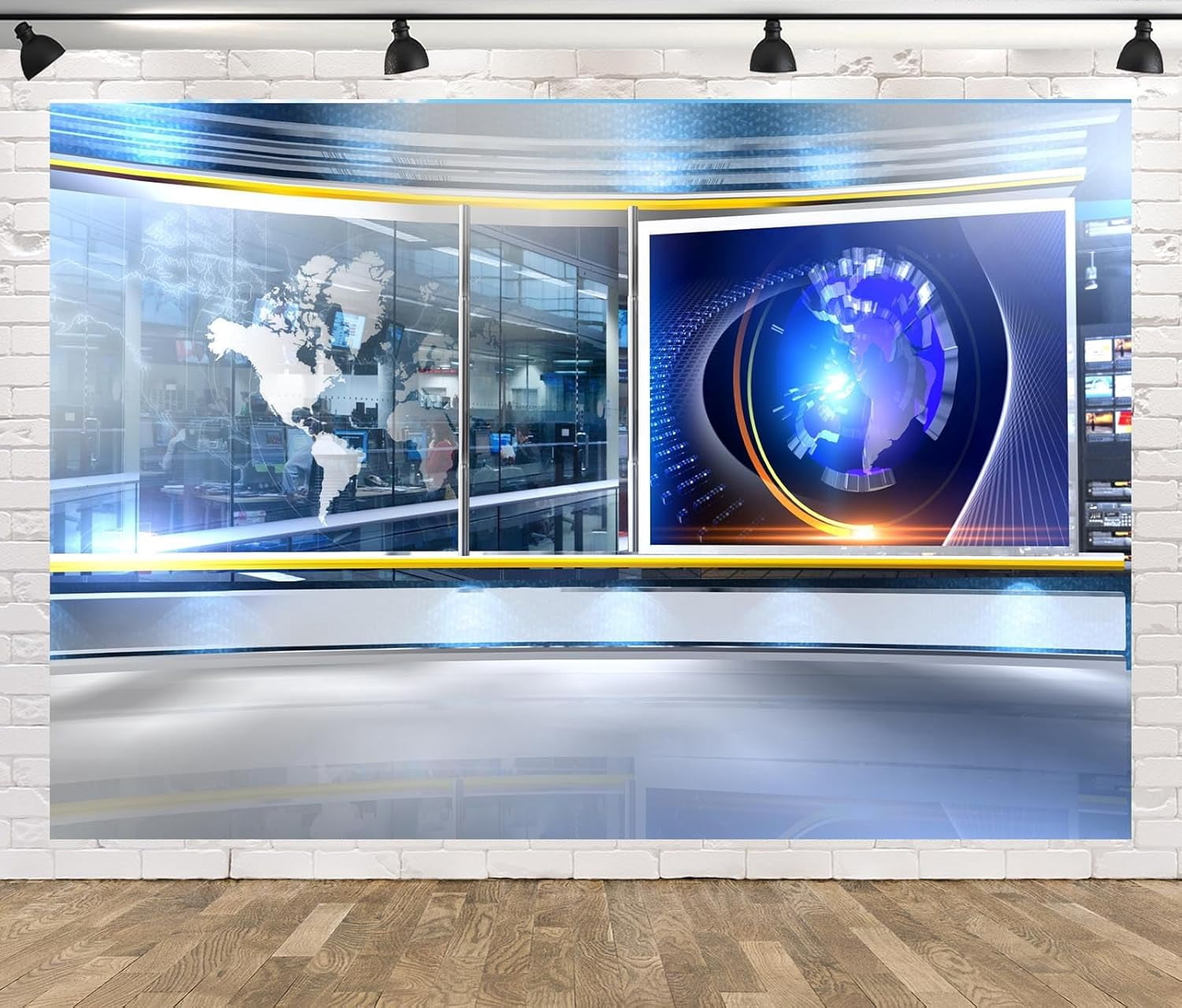 Fabric 40in*60in News Broadcast Backdrop TV Show News-Television Hall ...