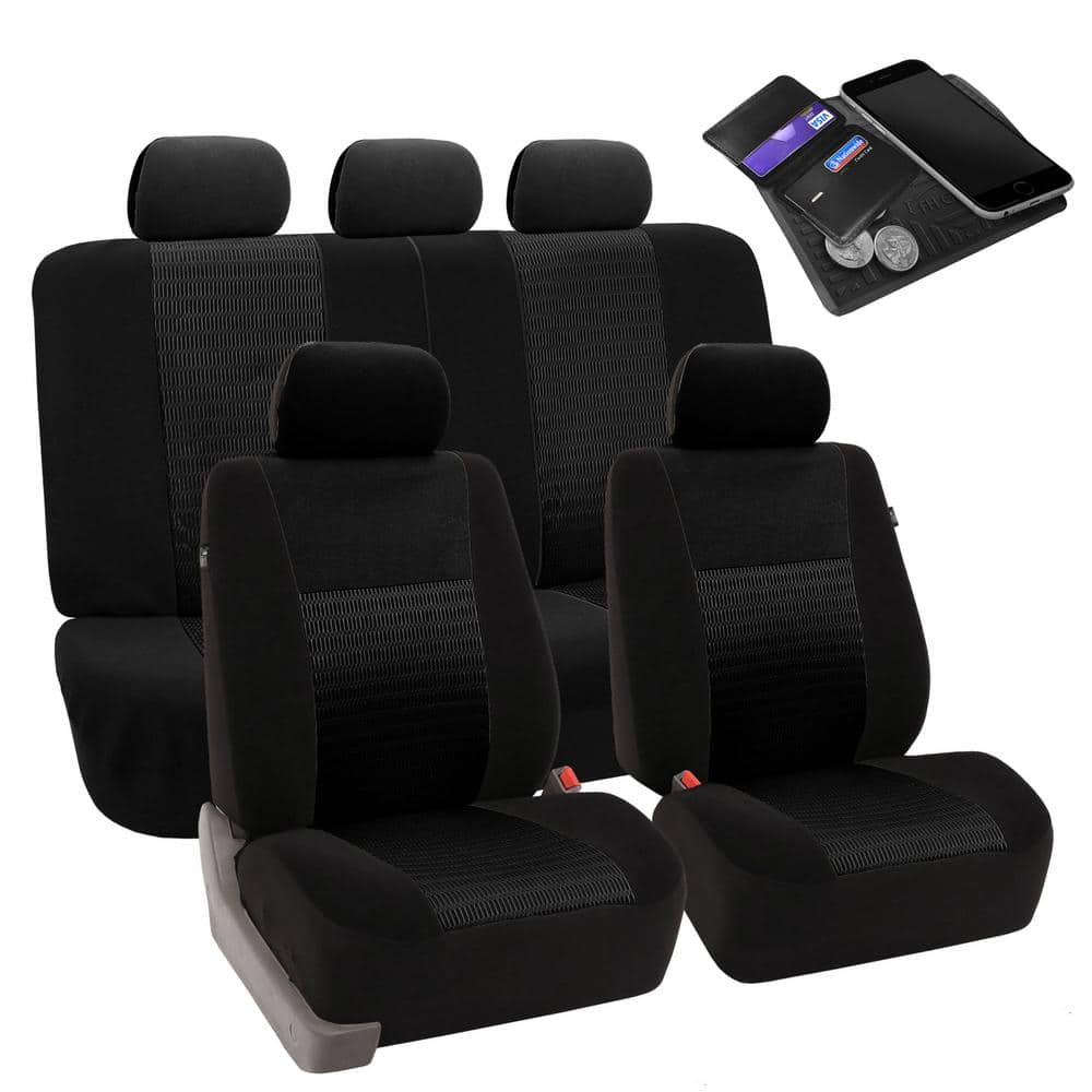 Fabric 47 in. x 23 in x 1 in. Deluxe 3D Air Mesh Full Set Seat Covers