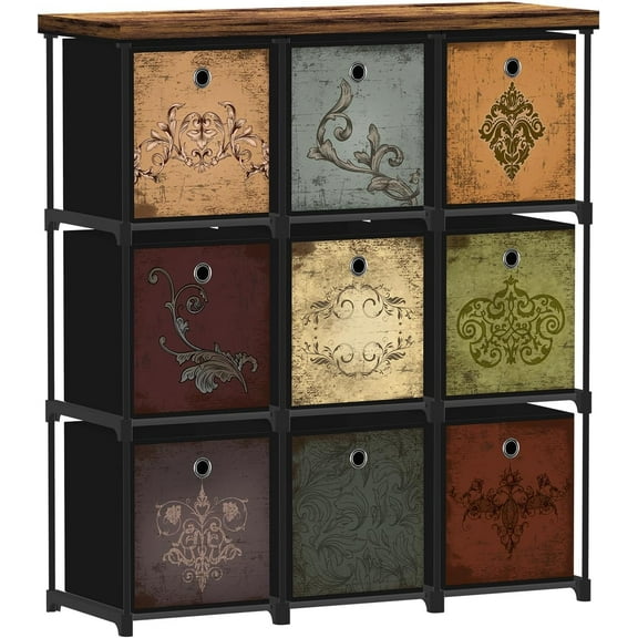 Fabric 9-Drawer DIY Cube Organizer Dresser for Closet and Bedroom Storage