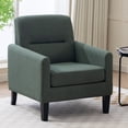 thumbnail image 1 of Fabric Accent Chair, Mid Century Modern Living Room Chairs,Comfy Reading Chair with Upholstered Cushion Relax Armchair for Bedroom Apartment,Office(Olive Green), 1 of 10