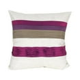 thumbnail image 1 of Fabric Accent Pillow with Piping Work,White & Purple, 1 of 1