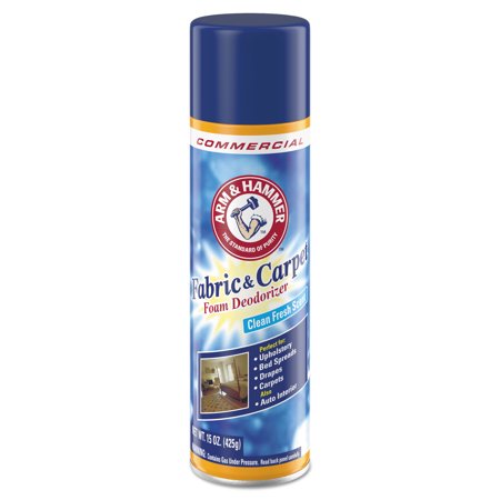Fabric And Carpet Foam Deodorizer, Fresh Scent, 15 Oz Aerosol Spray | Bundle of 5 Each