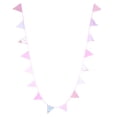 thumbnail image 1 of Fabric Banner Colored Pennant Flag Triangle Bunting Hanging For Birthday  ( Flower Pattern8 ), 1 of 7
