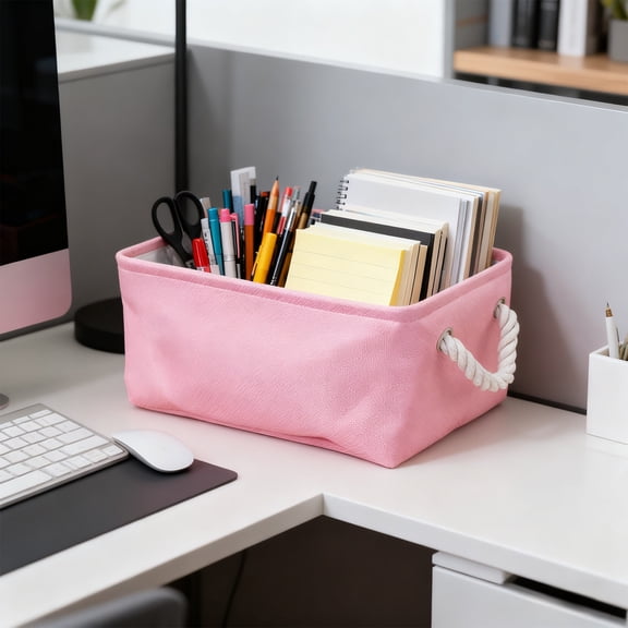 Fabric Basket,Rectangle Fabric Baskets for Storage, Storage Basket for toys, Towel Baskets for Bathroom, Closet Organizer Bins Shelves Organizer, Decorative Basket