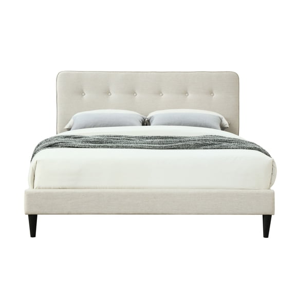 Fabric Bed In A Box, Queen Sized Upholstered With , Headboard, 62.79 In. Width, 82.98 Depth, 41.61 Height, 71.06 Lb Weight