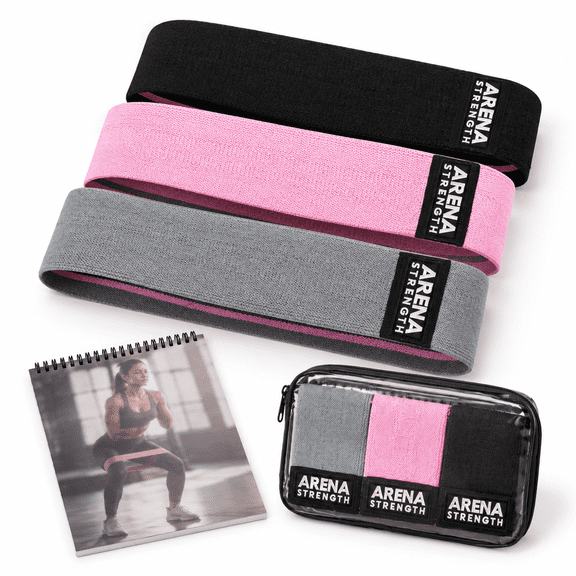 Fabric Booty Bands - Exercise For And | Resistance With Workout Guide Carry Case
