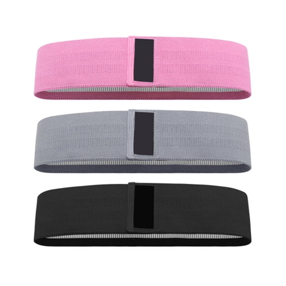 Fabric Booty Bands for Women Butt and Legs. Set of 3 Cloth Resistance Working Out Band for Glute, Thigh, Squat with Workout Training Guide And Carry Case to Exercise at Home or Gym