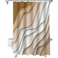 thumbnail image 1 of Fabric Brown Shower Curtains Modern Geometric Bath Curtain Abstract Beach Waterproof Bathroom Curtain Decorative Bathtub Accessories 72x84inch, 1 of 6