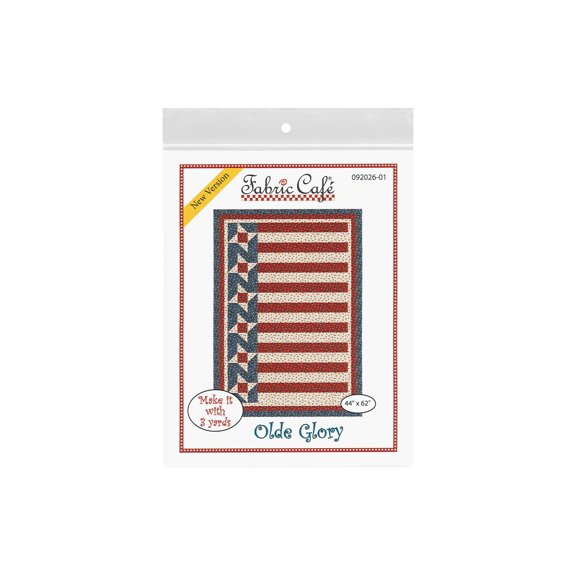 Pattern-Olde Glory 44x62" by Donna Robertson for Fabric Cafe'-3 yard quilt Pattern