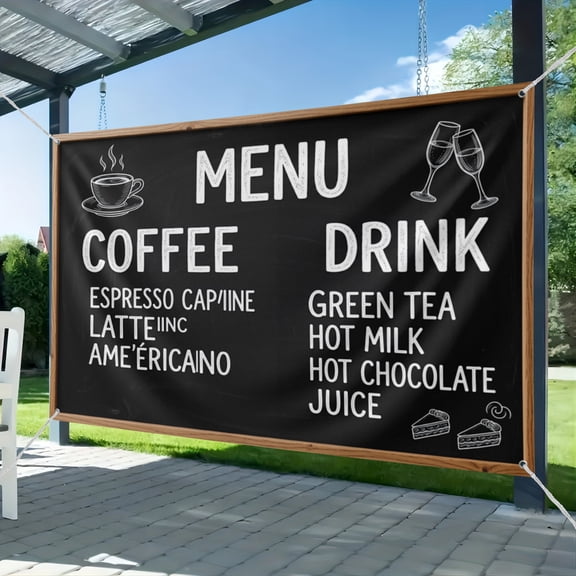 Fabric Cafe Restaurant Backdrop Cafe Bar Interior Wooden Counter,Menu on Red Brick Wall Background for Party Decorations Photo Studio Props
