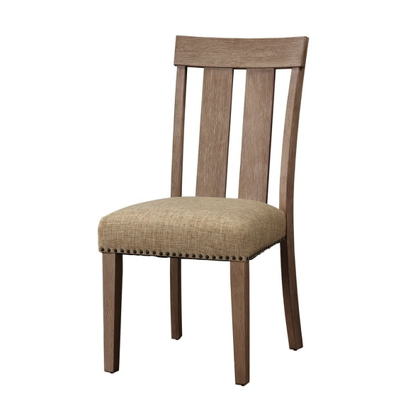 Fabric Chairs ( Of 2) - High , Maple Finish, Cozy 2 Fabric, Elegant Seat Back
