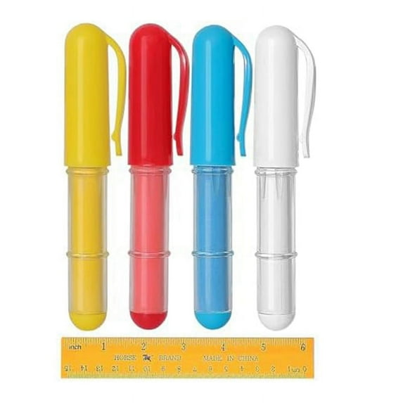 Fabric Chalk Markers for Sewing,Quilting,Crafting Erasable Tailor'S Chalk Work on Various Fabrics (4PCS with 1 Ruler)