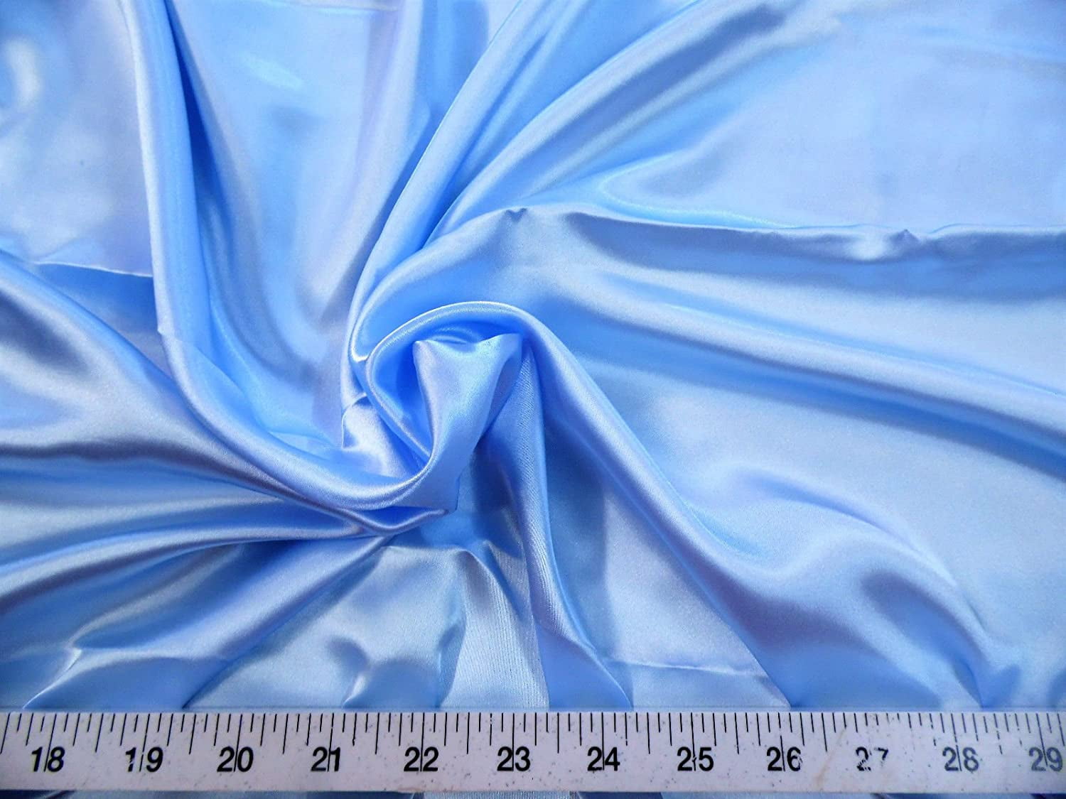 Fabric Charmeuse Silky Bridal Satin Apparel Baby Blue CS11