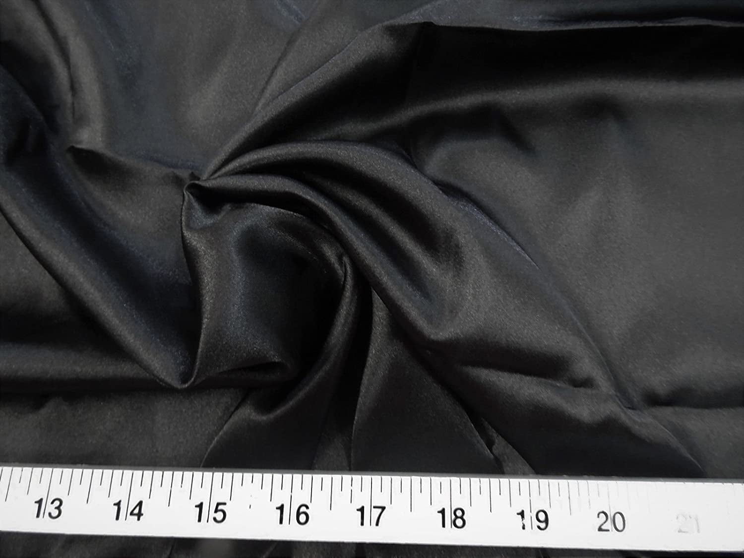 Fabric Charmeuse Silky Bridal Satin Apparel Black CS03