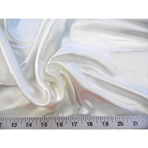 Fabric Charmeuse Silky Bridal Satin Apparel Ivory CS06
