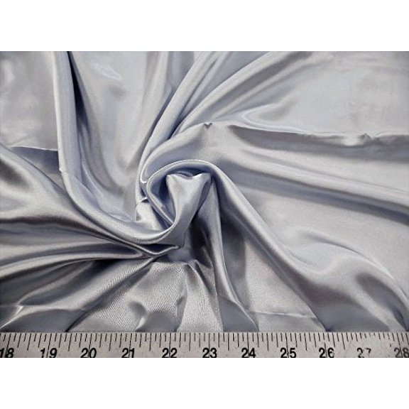 Fabric Charmeuse Silky Bridal Satin Apparel Silver CS15