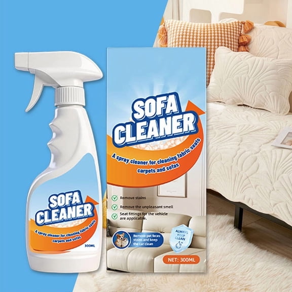 Fabric Cleaner, Upholstery Spray, Powerful Stain Removal, No-Rinse Fast-Dry Formula, Neutralizing, Multi-Surface Use, 300 mL