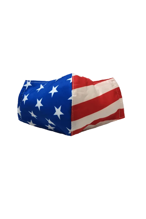 Fabric Cloth Face Mask Covering - Usa Flag 10-Pack