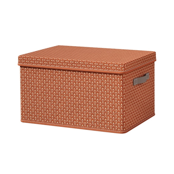 Fabric Clothes Storage Box with Lid | Folding Quilt Organizer for Closet | Thickened Hard Board Storage Container for Bedroom Dormitory