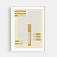 thumbnail image 1 of Fabric Collage Art - Collage Geometric Abstract Minimalist Modern Art Mid-Century Modern Bauhaus Art Deco White Framed Wall Art Print 6 x 8 inches, 1 of 3
