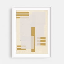 Fabric Collage Art - Collage White Framed Wall Art Print 12 x 18 inches