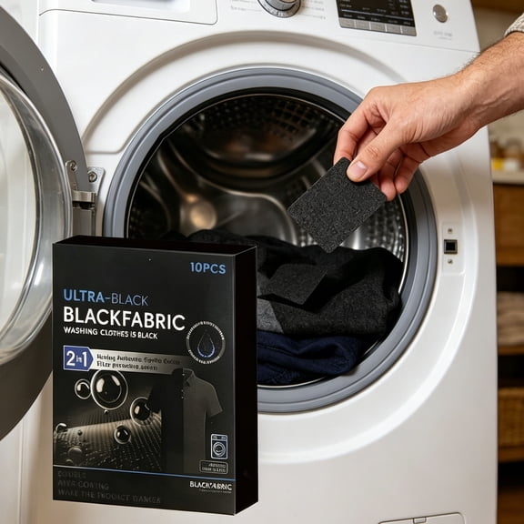 Fabric Color Restorer for Dark Clothing, 2-in-1 Laundry Sheets for Wash Cycles, Revives Faded Blacks And Protects Fibers