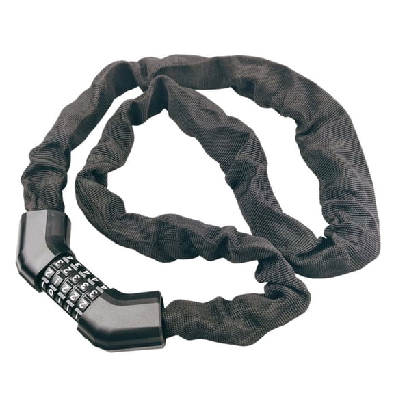 Fabric-Covered Anti-Scratch Combination Chain Lock | High-Strength Anti-Cut Chain Lock | Keyless Chain Lock for Mountain Bikes and E-Bikes