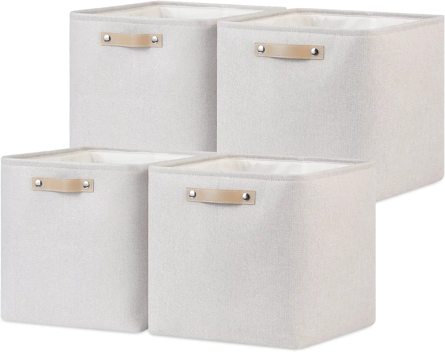 Fabric Cube Storage Bins for Organizing, Clothes, Blankets, Square Cube