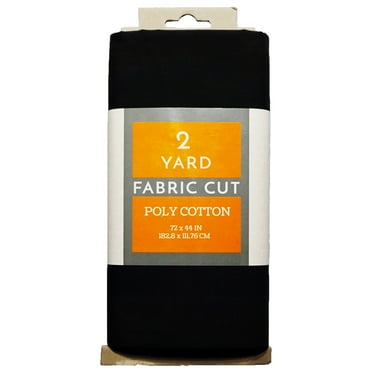 Fabric Cut Polycotton Black 2 yd Fabric