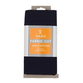 Shason Textile 2 Yard Cut Poly Cotton Fabric, Black, 44" Wide for Craft & Quilting Projects
