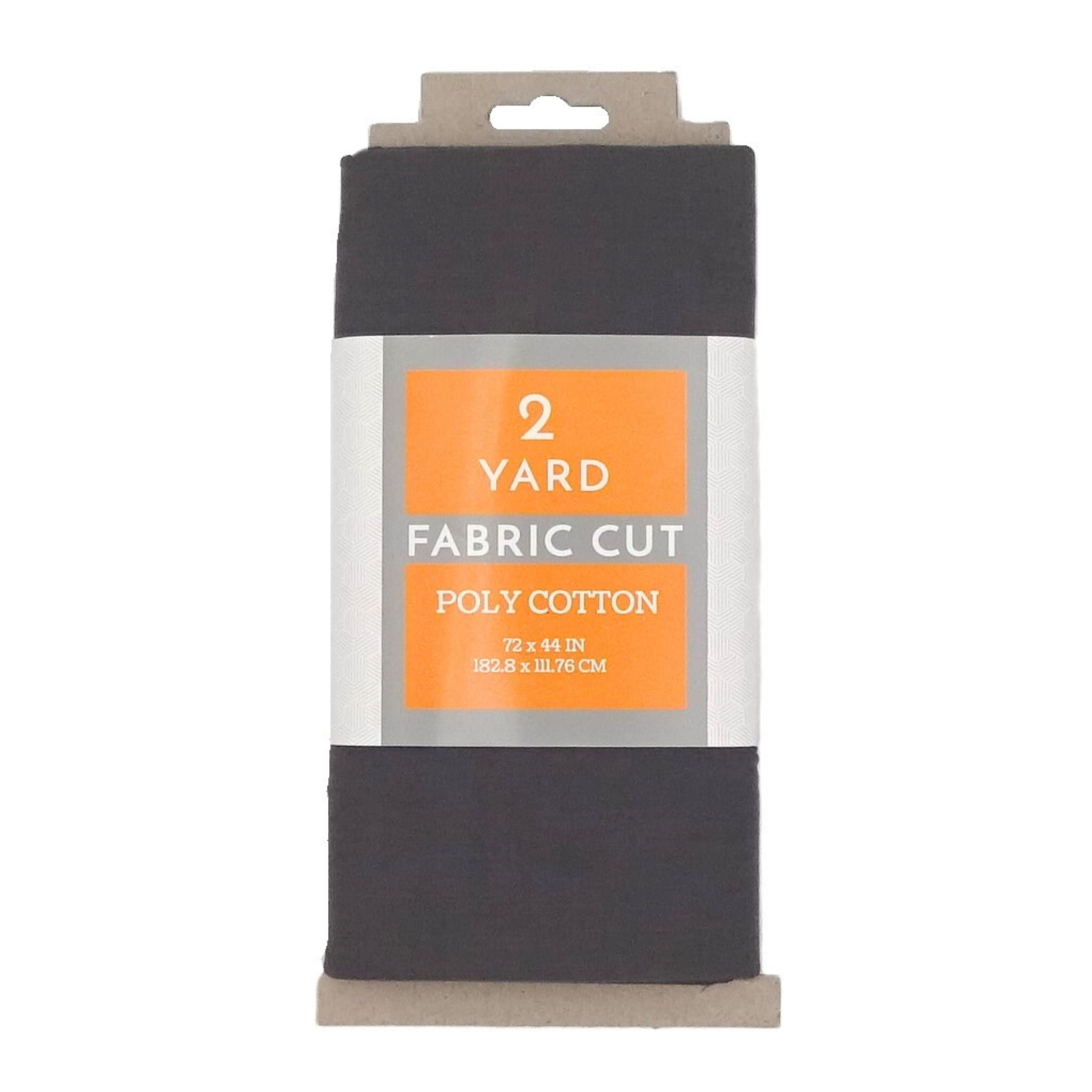 Shason Textile 2 Yard Cut Poly Cotton Fabric, Charcoal, 44" Wide for Craft & Quilting Projects