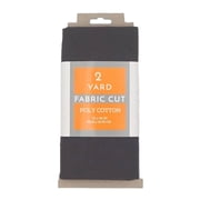 Shason Textile 2 Yard Cut Poly Cotton Fabric, Charcoal, 44" Wide for Craft & Quilting Projects