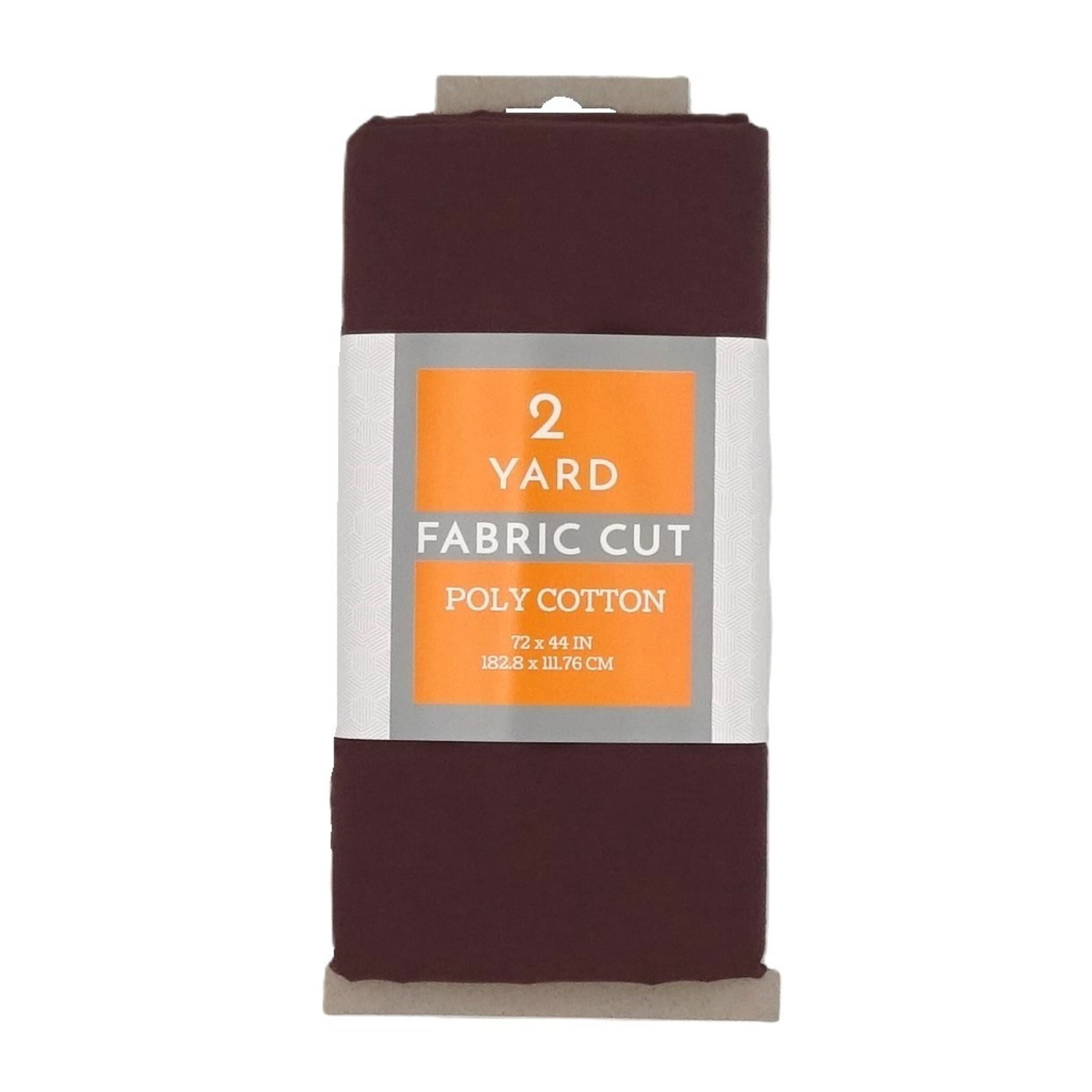 Shason Textile 2 Yard Cut Poly Cotton Fabric, Dark Brown, 44" Wide for Craft & Quilting Projects
