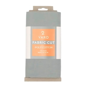 Shason Textile 2 Yard Cut Poly Cotton Fabric, Gray, 44" Wide for Craft & Quilting Projects