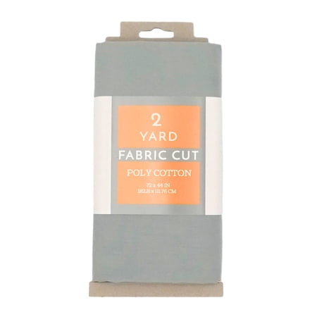 Shason Textile 2 Yard Cut Poly Cotton Fabric, Gray, 44" Wide for Craft & Quilting Projects