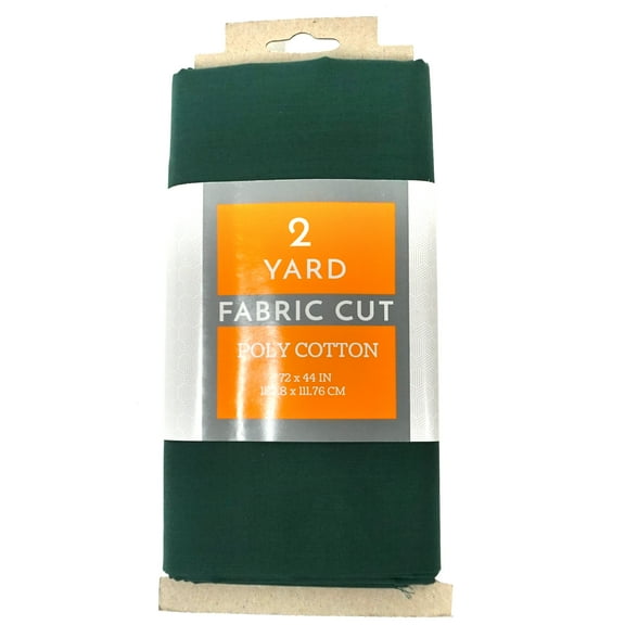Shason Textile 2 Yard Cut Poly Cotton Fabric, Hunter Green, 44" Wide for Craft & Quilting Projects