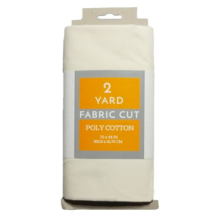 Shason Textile 2 Yard Cut Poly Cotton Fabric, Linen, 44" Wide for Craft & Quilting Projects